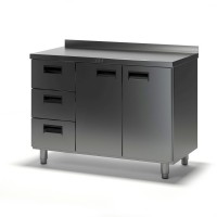 Стол производственный с дверьми ТММ СКДЗ-2/1000/700