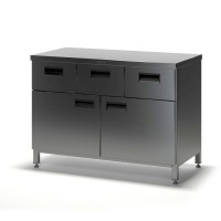 Стол производственный с дверьми ТММ СГДР-1/1000/700