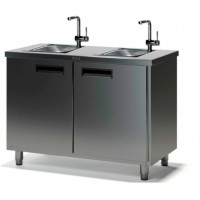 Стол производственный с мойкой ТММ СРМ-1/1700/600, 140мм-2 мойки