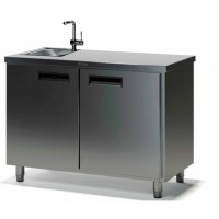 Стол производственный с мойкой ТММ СРМ-1/1500/600, 140мм-1 мойка