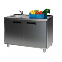 Стол производственный с мойкой ТММ СРМ-1/1600/700, 300мм-1 мойка