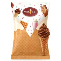 Сухая смесь для мягкого мороженого Vita Ice 511313, Шоколад, БЕЗ сахара