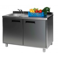 Стол производственный с мойкой ТММ СРМ-2/1500/700, 300мм-1 мойка