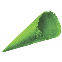 Вафельный рожок Колибри Стандарт 150 зеленый с естественным краем