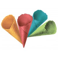 Вафельный рожок Колибри Стандарт 150 цветной ассорти с естественным краем