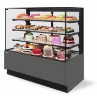 Витрина кондитерская Chilz Vete II kub lux 130, Антрацит/Серый матовый