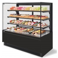 Витрина кондитерская Chilz Vete II kub 130, Чёрный муар/Металлик