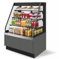 Витрина кондитерская Chilz Vete II kub OFT 90, Серый матовый/шлифованная нерж