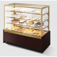 Витрина кондитерская Chilz Vete kub 130, Шоколад/Золотой глянец