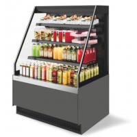 Витрина кондитерская Chilz Vete II kub OF 130, Серый матовый/шлиф. нерж.