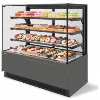 Витрина кондитерская Chilz Vete II kub lux 90, Антрацит/Серый матовый