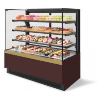 Витрина кондитерская Chilz Vete II kub 130, Шоколад/Золотой глянец