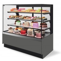 Витрина кондитерская Chilz Vete II kub lux 90, Серый матовый/Шлиф. нерж.