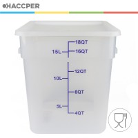Контейнер пищевой Haccper 868071, квадратный с крышкой, 18л