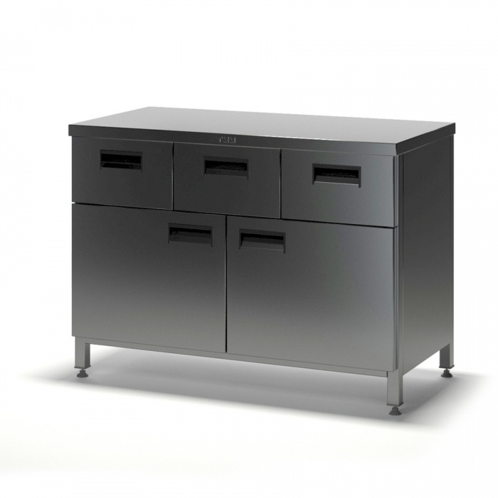 Стол производственный с дверьми ТММ СГДР-1/1500/700