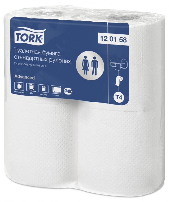 Туалетная бумага Tork 120158, стандартный рулон