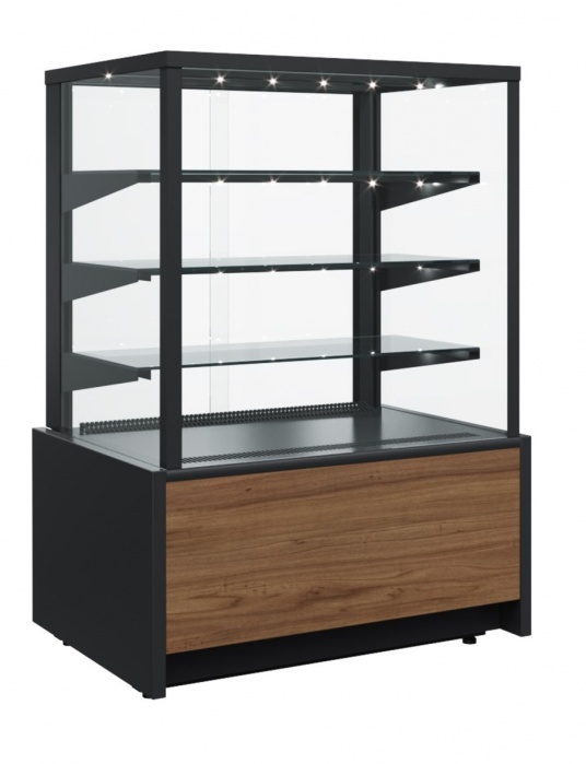 Витрина кондитерская Carboma KC70 VM 0,6-1 LIGHT Паттерн (0105 Венге)