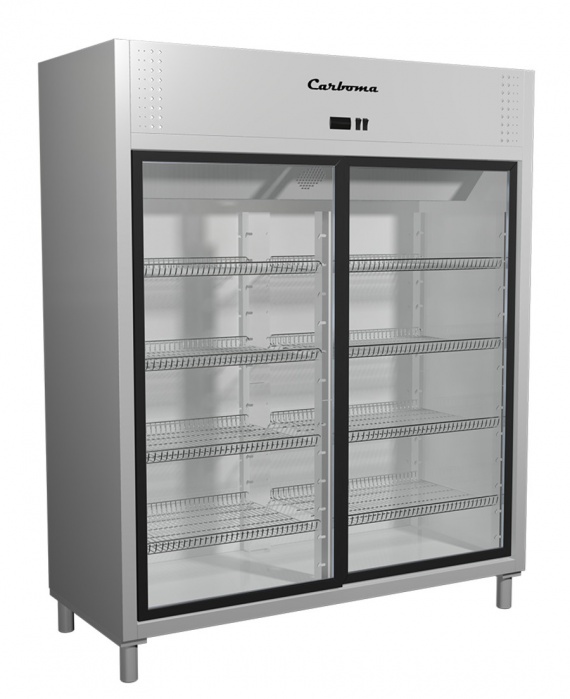 Шкаф холодильный Carboma R1400К (купе) Inox