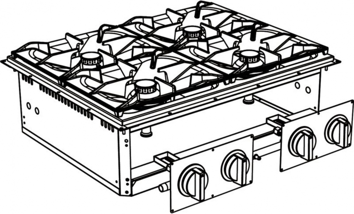 Плита газовая Apach SLDIG7RG8