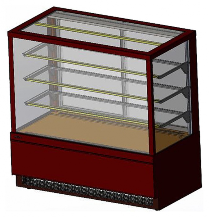 Витрина кондитерская Chilz VETE KUB LUX 130 шоколад/золотой глянец/шоколад