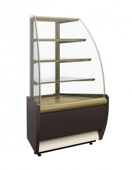 Витрина кондитерская Carboma K70 VM-3 LIGHT Паттерн (0106 Седой дуб)