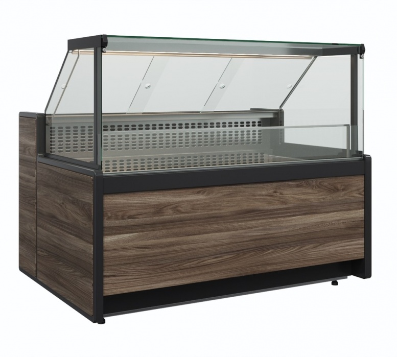 Витрина морозильная Carboma GC111 SL 1,25-1 (1008 Темный дуб)