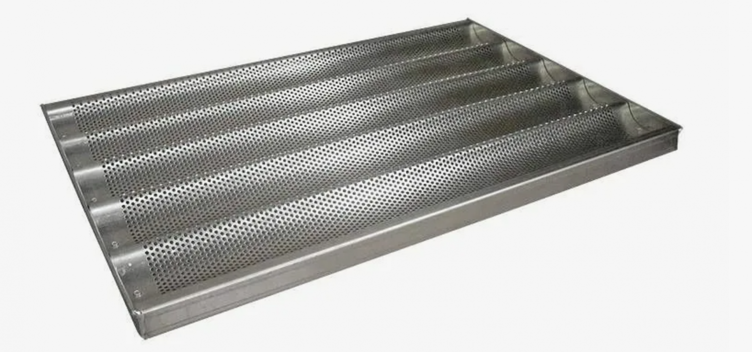 Противень WLBake WBAG64 5WL LS, 600х400, багетный, перф. 5 волн