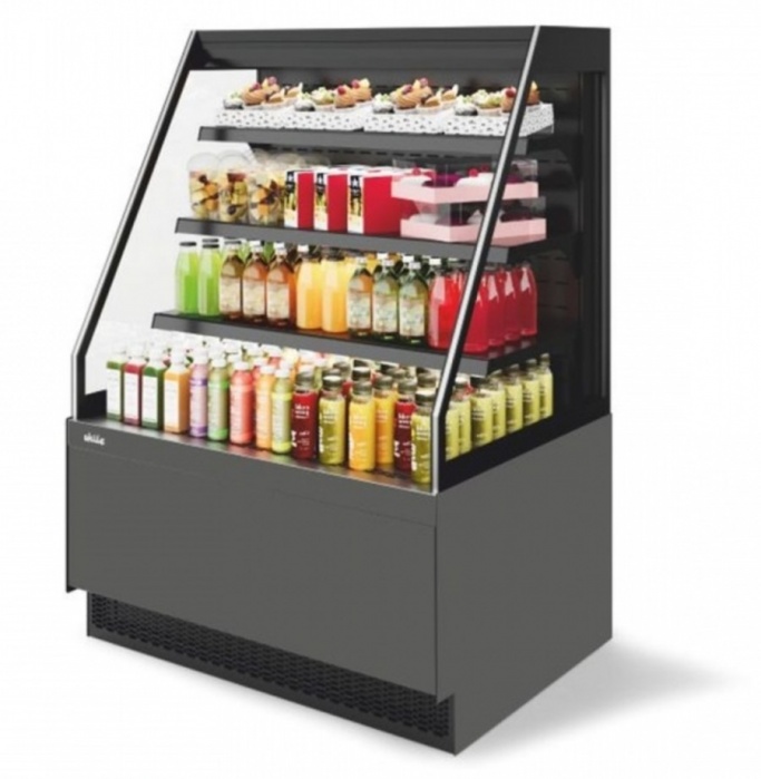 Витрина кондитерская Chilz Vete II kub OF 130, Антрацит/Серый матовый