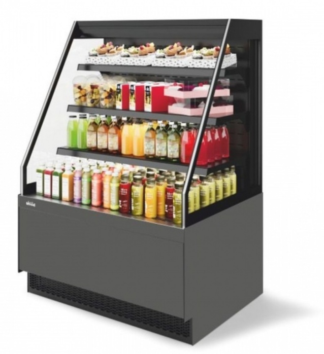 Витрина кондитерская Chilz Vete II kub OF 90, Антрацит/Серый матовый