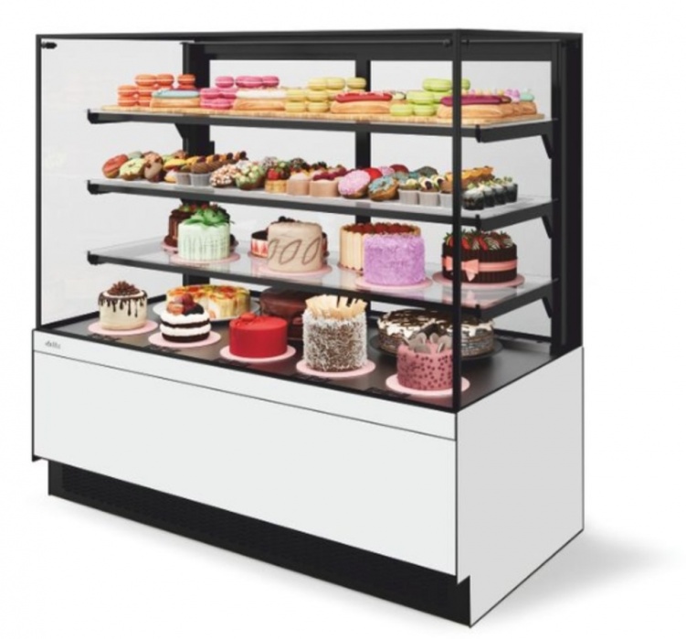Витрина кондитерская Chilz Vete II kub lux 90, Белый глянец
