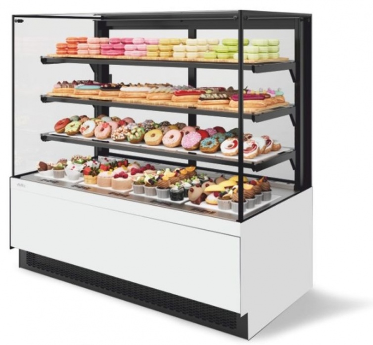 Витрина кондитерская Chilz Vete II kub 130, Белый глянец