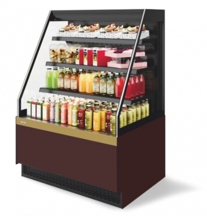 Витрина кондитерская Chilz Vete II kub OF 130, Шоколад/Золотой глянец