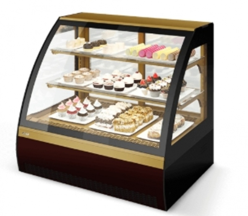 Витрина кондитерская Chilz Vete 90 M, Шоколад/Золотой глянец