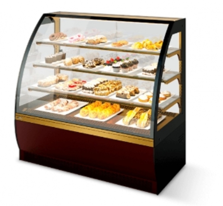 Витрина кондитерская Chilz Vete 130, Шоколад/Золотой глянец