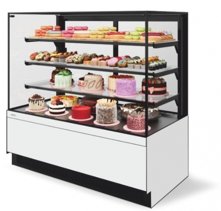 Витрина кондитерская Chilz Vete II kub lux 130, Белый глянец