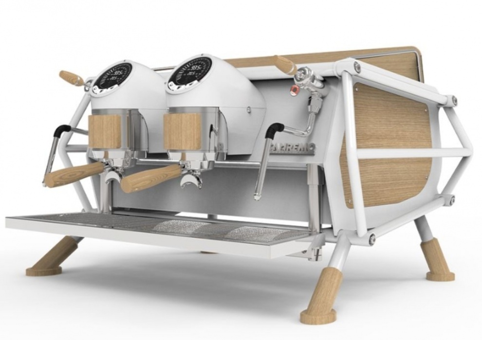 Кофемашина Sanremo Cafe Racer 2 гр. 220В white and wood