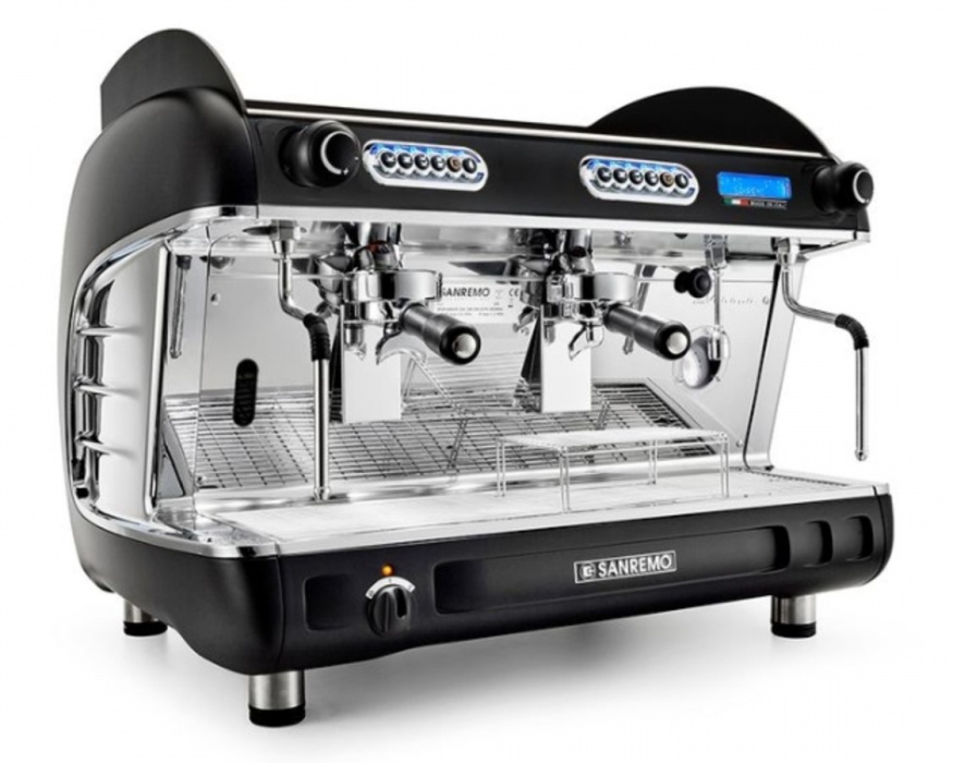 Кофемашина Sanremo Verona SED+AM автомат 2 выс. гр. экономайз, черная