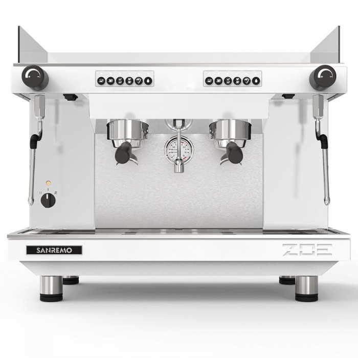 Кофемашина Sanremo Zoe SED (автомат) 2 высокие гр. белая