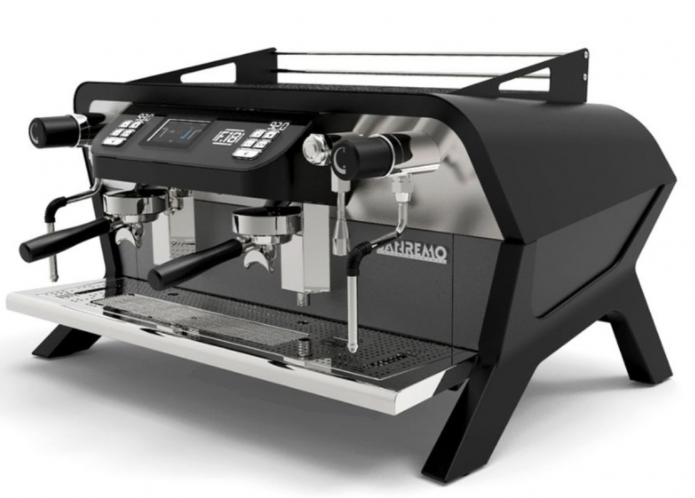 Кофемашина Sanremo F18 2 высокие гр. чёрная матовая