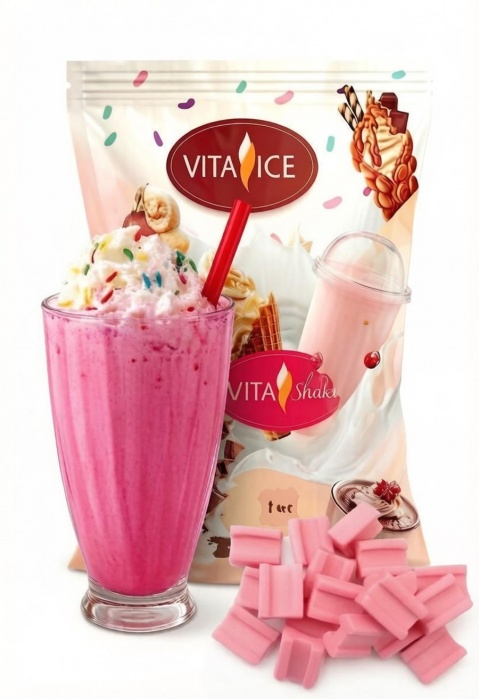 Сухая смесь для молочных коктейлей Vita Ice 511184, Vita Shake, Бабл гам розовый