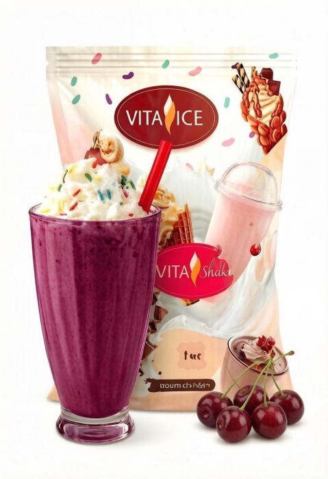 Сухая смесь для молочных коктейлей Vita Ice 511194, Vita Shake, Вишня