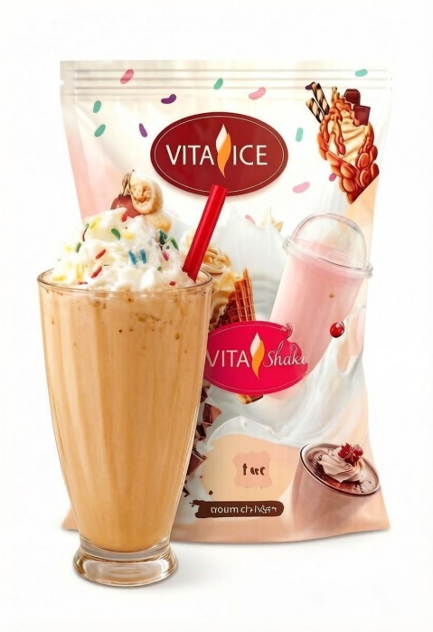 Сухая смесь для молочных коктейлей Vita Ice 511256, Vita Shake, Карамель